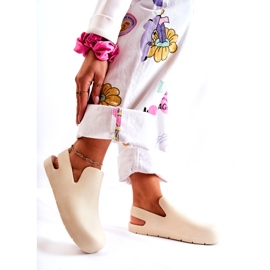 FS1 Zoccoli di gomma alla moda Meriko beige chiaro 4