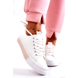 PS1 Sneakers da Donna in Pelle Bianco-Beige Mikayla bianca 1