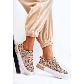 PS1 Sneakers da donna Scarpe sportive W Print Beige Dritto 2