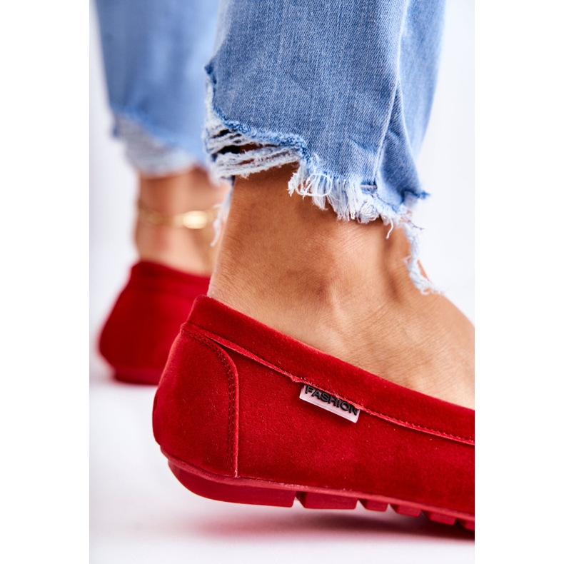 PH1 Mocassini da donna in camoscio rosso Millare 2