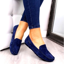 Mocassini in pelle blu navy W Vinceza 3
