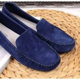 Mocassini in pelle blu navy W Vinceza 4