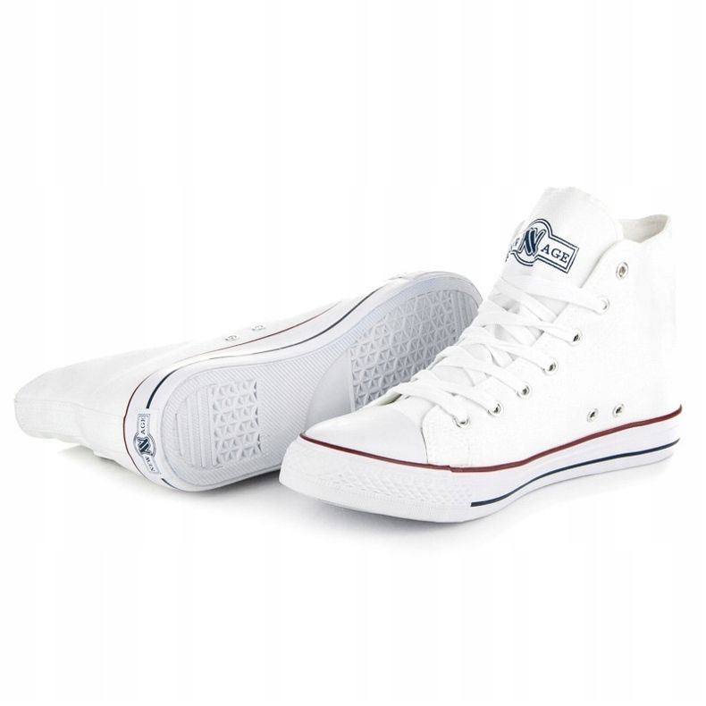 Scarpe da ginnastica alte New Age bianco 1