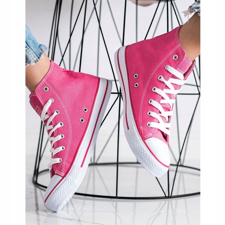 Scarpe da ginnastica alte New Age rosa 1