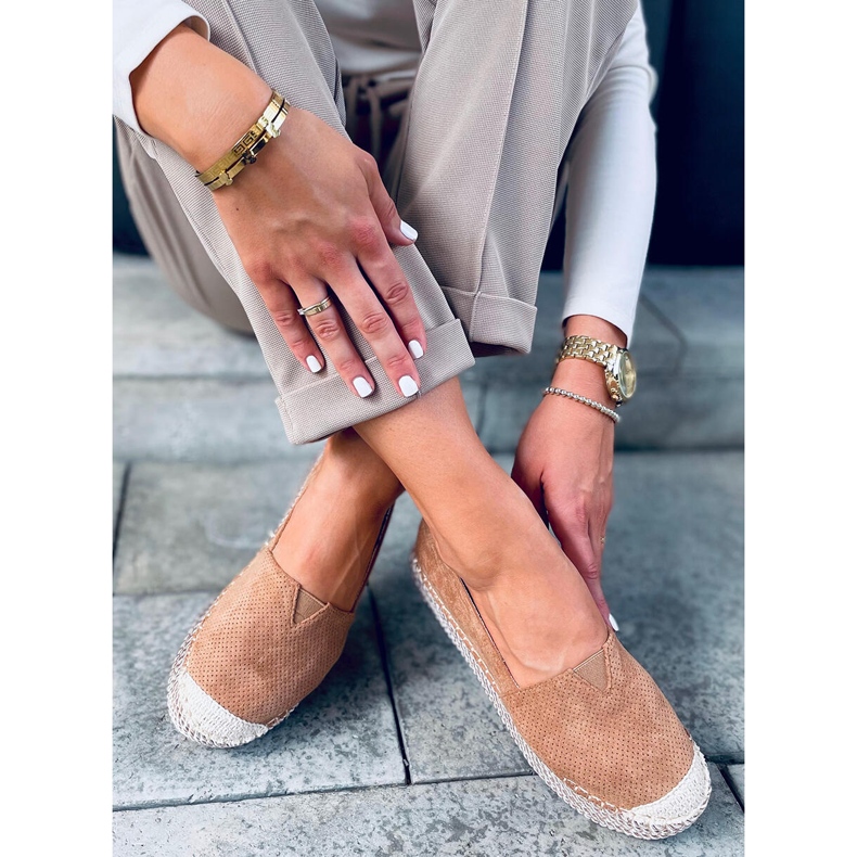 Espadrillas da donna Callie Camel marrone 2