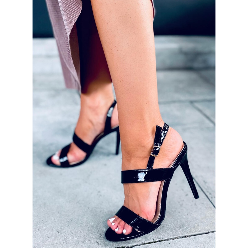 Sandali con tacco alto Amanda Black nero 1