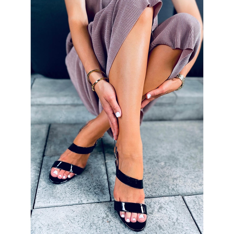 Sandali con tacco alto Amanda Black nero 2