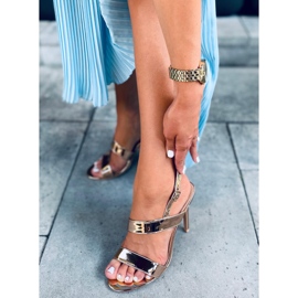 Sandali con tacco alto Amanda Champagne rosa 1