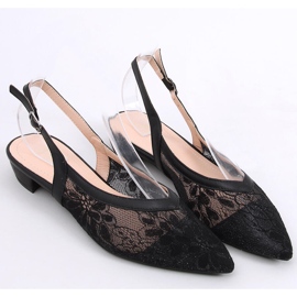 Ballerine in pizzo senza tacco Margo Black nero 1