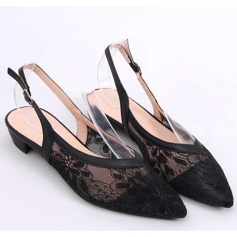 Ballerine in pizzo senza tacco Margo Black nero 1