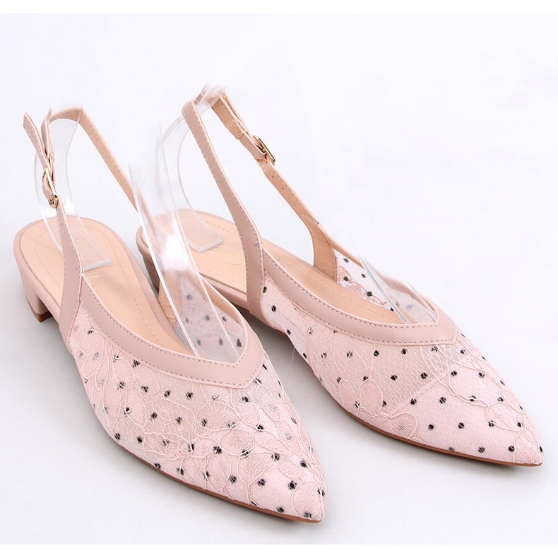 Ballerine in pizzo senza tacco Margo Pink rosa 1
