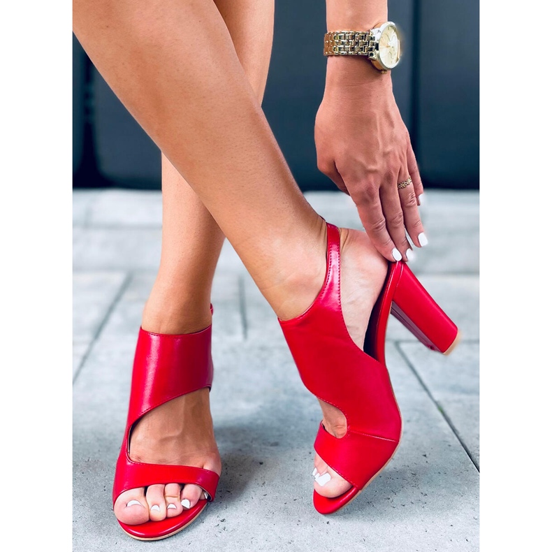 Sandali con tacco alto Jessica Red rosso 1