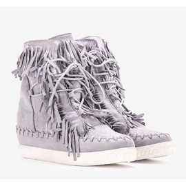 Sneakers con zeppa Dias grigie grigio 1
