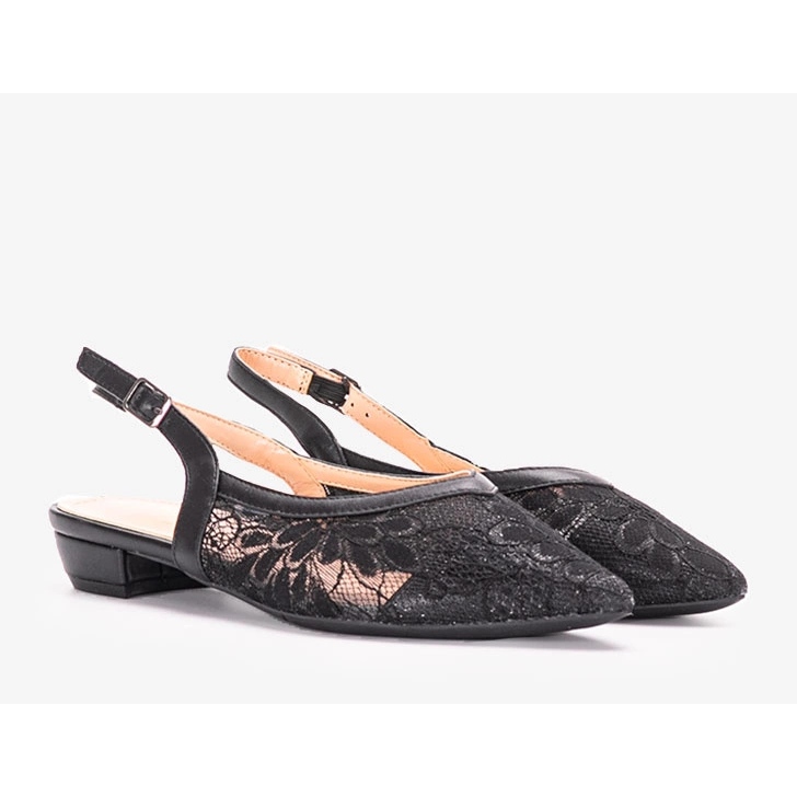 Ballerine in pizzo nero di Marlioz 1
