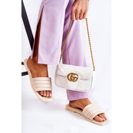 PG1 Ciabatte Da Donna In Pelle Con Trapuntatura Raula Beige 2