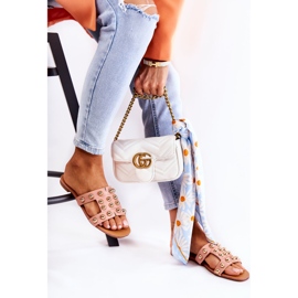 PG1 Pantofole Classiche Da Donna Con Ornamenti Rosa Scotlyn 2