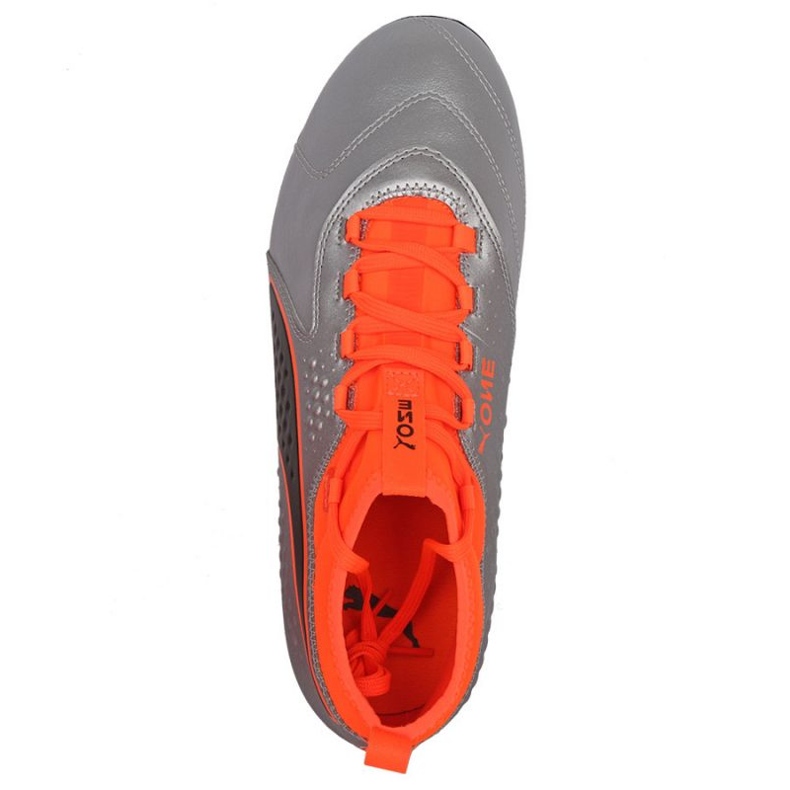 Scarpe da calcio Puma One 3 Lth Hg M 104746 01 d'argento d'argento 1