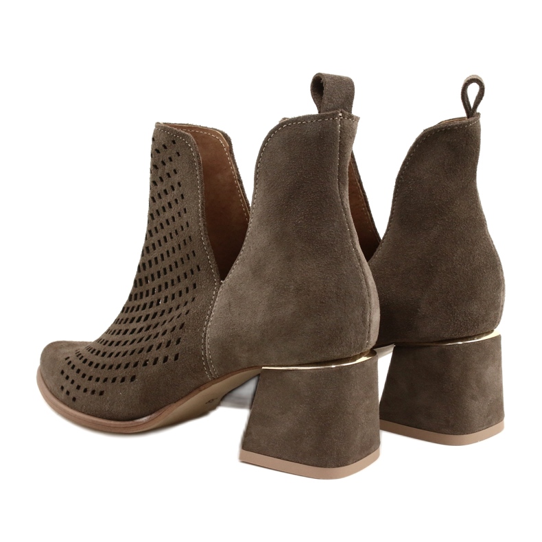 Lewski Shoes Stivali in pelle scamosciata traforati Scarpe Lewski 3165 velour terra marrone 6