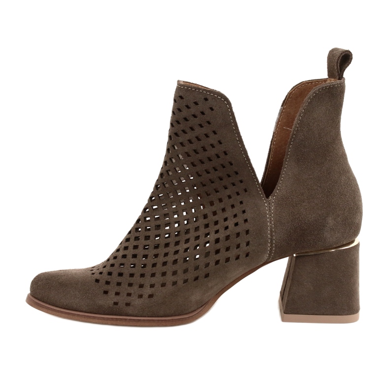 Lewski Shoes Stivali in pelle scamosciata traforati Scarpe Lewski 3165 velour terra marrone 3