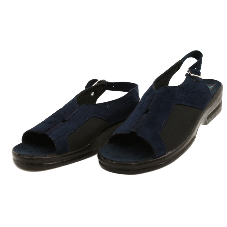 Sandali da donna con zeppa Adanex 21680 blu navy 2