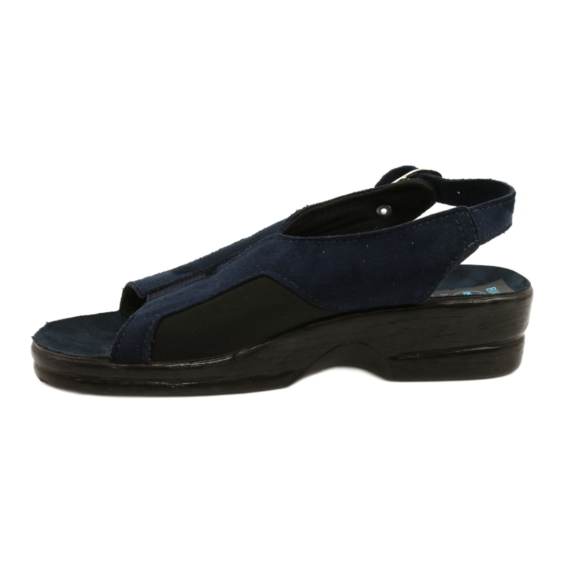 Sandali da donna con zeppa Adanex 21680 blu navy 1