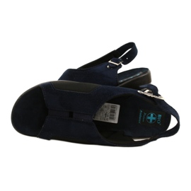 Sandali da donna con zeppa Adanex 21680 blu navy 4