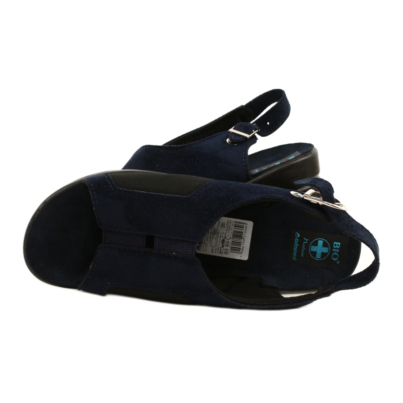 Sandali da donna con zeppa Adanex 21680 blu navy 4