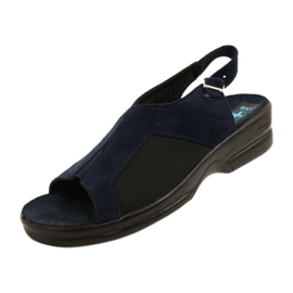 Sandali da donna con zeppa Adanex 21680 blu navy 3