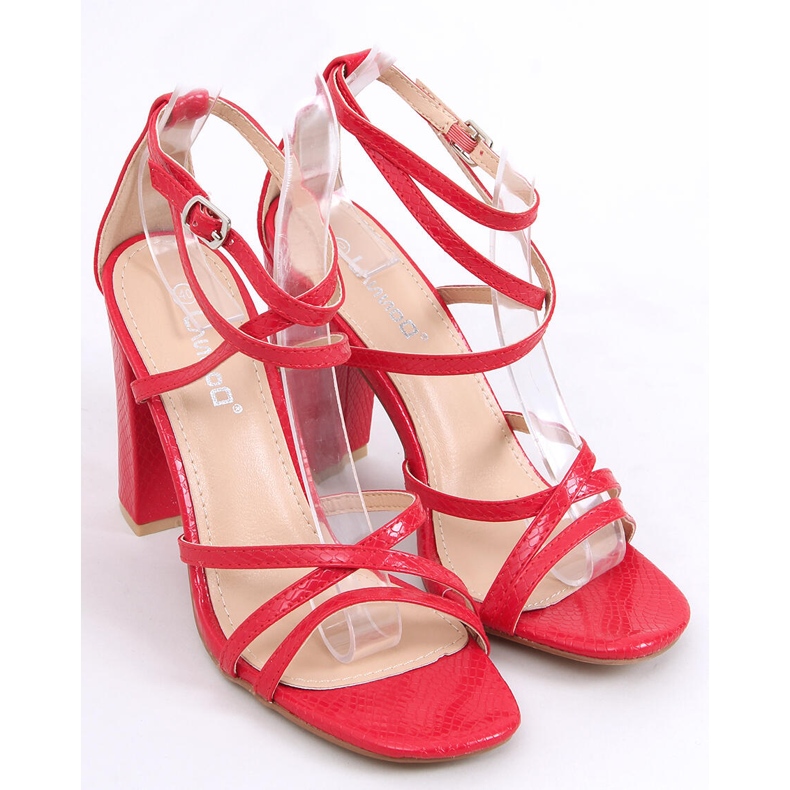 Judith Sandali con tacco alto rossi rosso 1