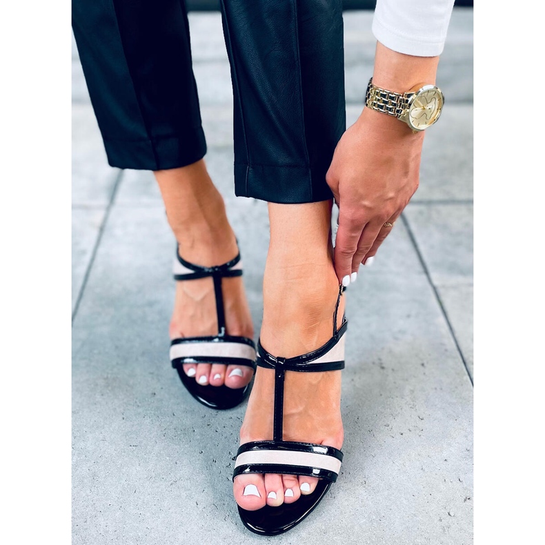 Sandali Penny Albicocca beige nero 1