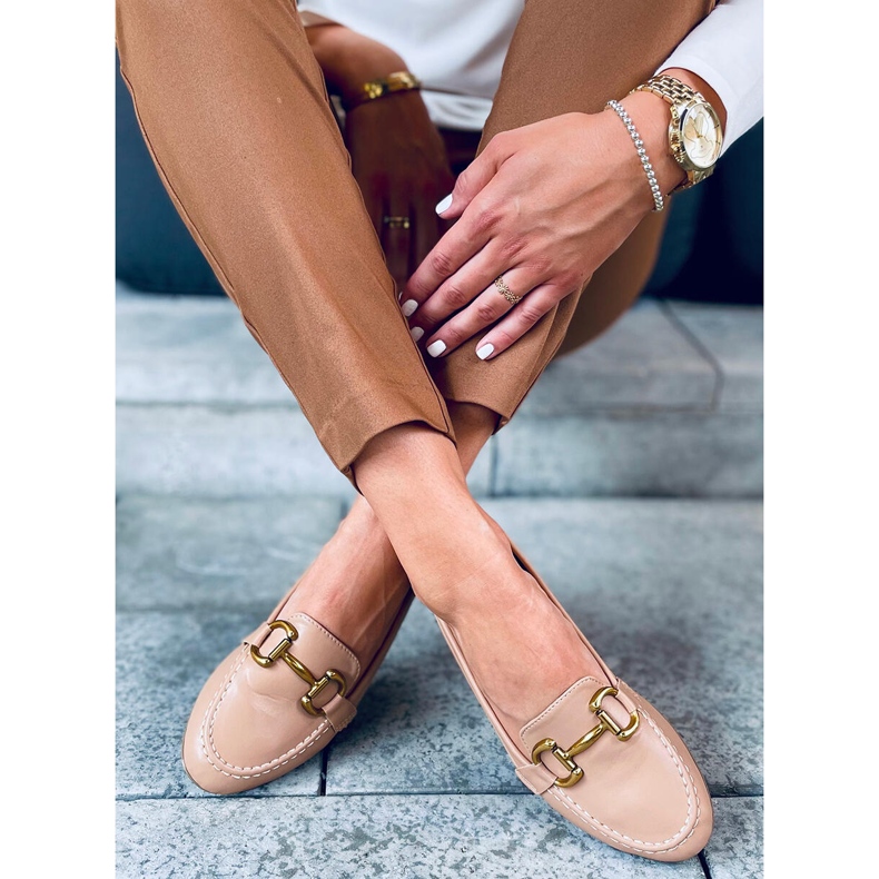 Mocassini da donna Alley Khaki beige 1