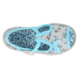 Scarpe per bambini Befado 213P127 blu d'argento grigio 3