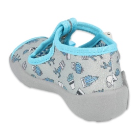 Scarpe per bambini Befado 213P127 blu argento grigio 2