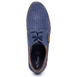 Mario Pala Scarpe uomo traforate 563 blu navy marrone 5