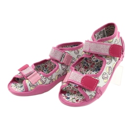 Scarpe per bambini Befado 242P099 rosa argento grigio 3