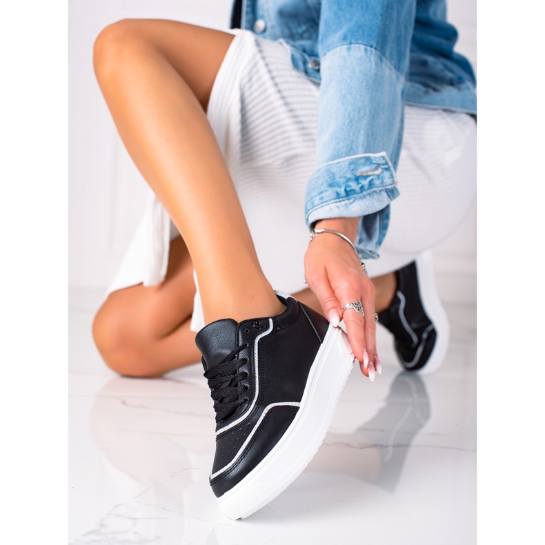 SHELOVET Scarpe sportive nere nero 1