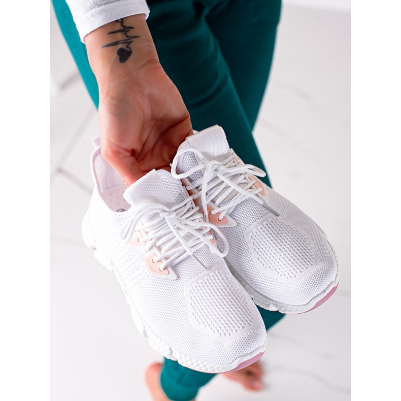 SHELOVET Scarpe sportive leggere bianca 2
