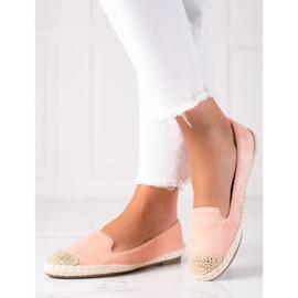 SHELOVET Espadrillas in camoscio rosa 1