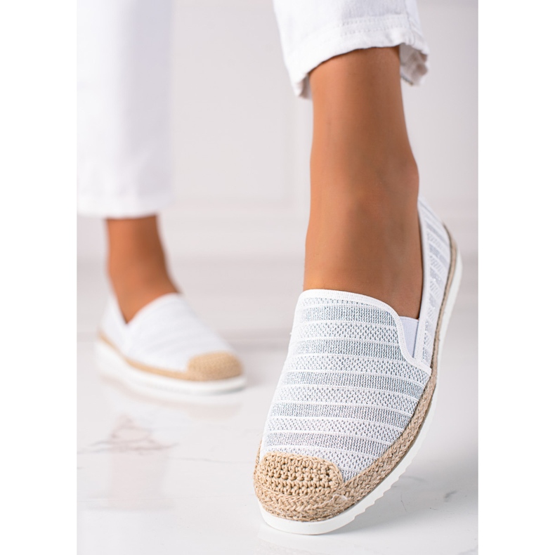 SHELOVET Espadrillas slip-on bianca 2