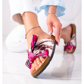 SHELOVET Pantofole Rosa Con Un Fiocco 1