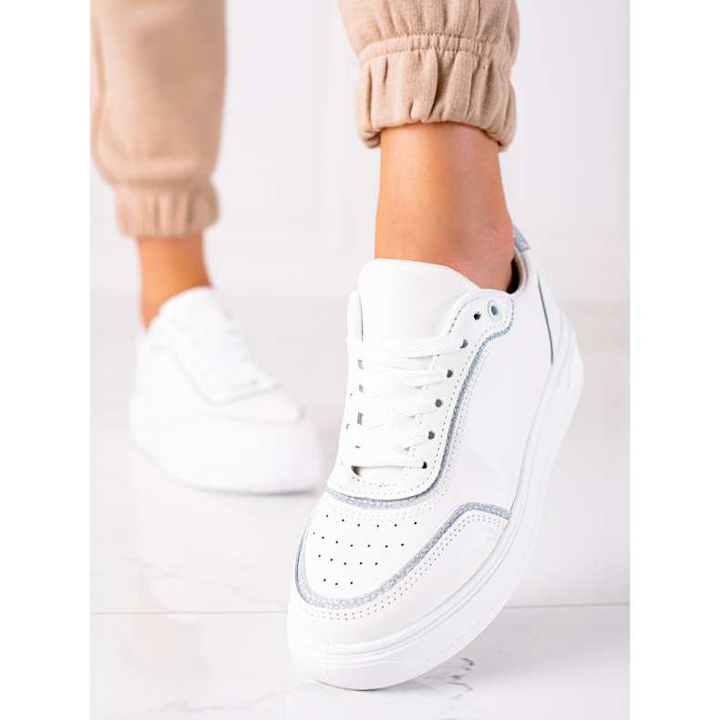SHELOVET Sneakers Con Inserto Argento bianca d'argento 2