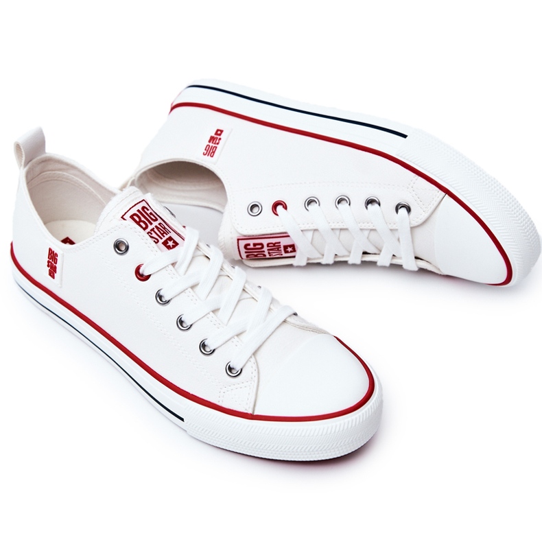 Sneakers da Uomo in Pelle Big Star JJ174069 Bianche bianca 2