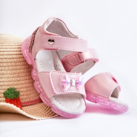 PE1 Comodi sandali per bambini con decorazione rosa Cayo 1