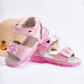 PE1 Comodi sandali per bambini con decorazione rosa Cayo 2