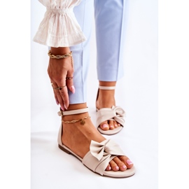 PE1 Sandali in pelle beige da donna alla moda Astana 1