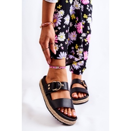 FB1 Pantofole Penelope nere da donna alla moda nero 1