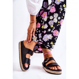 FB1 Pantofole Penelope nere da donna alla moda nero 2