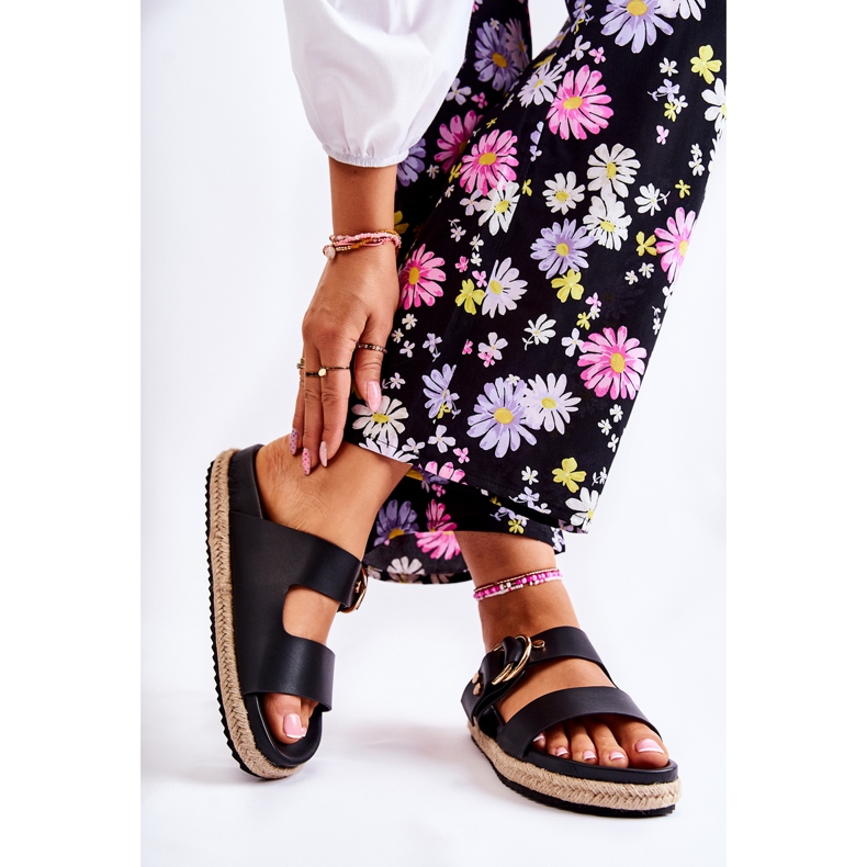 FB1 Pantofole Penelope nere da donna alla moda nero 2