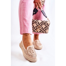 S.Barski Espadrillas da donna slip-on traforate Meredith beige 2