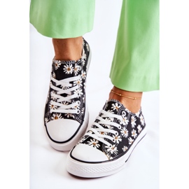 PS1 Sneakers Basse Da Donna Con Fiori Janey Nere nero 2